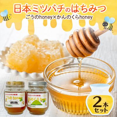 ふるさと納税 安芸高田市 日本ミツバチのはちみつ ごうのhoney×かんのくらhoney 2本セット[No5895-0825]