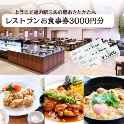 ふるさと納税 安芸高田市 道の駅三矢の里あきたかた ファーマーズレストラン お食事券 3000円分[No5895-0835]