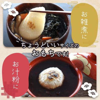 ふるさと納税 庄内町 【3月発送】梅木もち屋 庄内産『でわのもち』を使用した杵つき餅 380g×5袋 個包装 丸もち_2