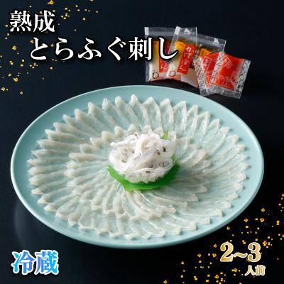 ふるさと納税 下関市 熟成 とらふぐ刺し 2〜3人前 ふぐ 刺身 冷蔵 [配送指定日必須]