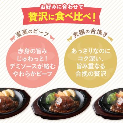 ふるさと納税 福智町 寄附額改定↓↓ 【4回定期便】どっちのハンバーグ(デミグラスソース)20個【ビーフ・合挽 各10個】_2