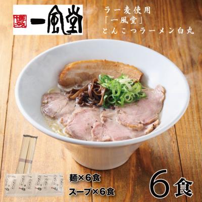 ふるさと納税 新宮町 一風堂白丸ラー麦麺セット・6食(常温)