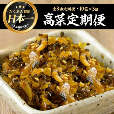 ふるさと納税 曽於市 [3回定期]辛子高菜(150g×10袋×3回)