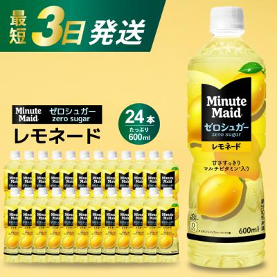 ふるさと納税 三原市 ミニッツメイド ゼロシュガーレモネード 600PET×24本 [014-096]