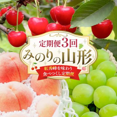 ふるさと納税 山形市 [定期便3回]みのりの山形〜紅秀峰を味わう食べつくし定期便〜 FY23-907