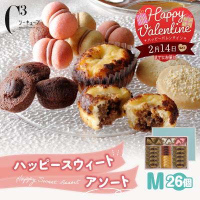 ふるさと納税 浜中町 [バレンタインまでにお届け]C ハッピースウィートアソートM(6種26個入り)_300202-VD