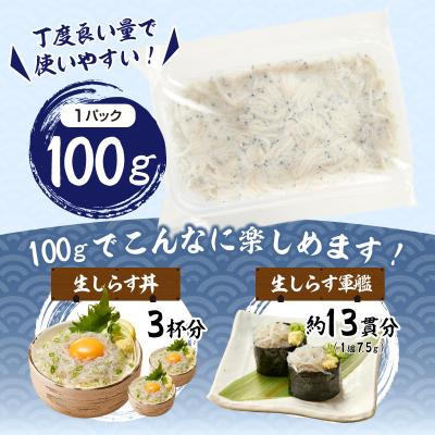 ふるさと納税 焼津市 静岡県産お刺身用生しらす:100g×6パック　合計600g(a10-1266) |  | 02