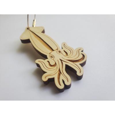 ふるさと納税 佐川町 [スルメイカ・ゴールド]11種から選べる ヒノキ薫る 魚のウッドキーホルダー