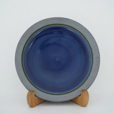 【最終価格】出西窯(しゅっさいがま)　ふち鉄砂・呉須釉鉢　紙箱、栞、紀行文付き ふるさと納税 島根県 【出西窯】縁鉄砂呉須釉皿(ふちてっさごすゆう