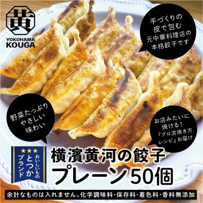 ふるさと納税 横浜市 [ ぎょうざの横濱黄河 ]野菜たくさん!冷凍生餃子 プレーン50個