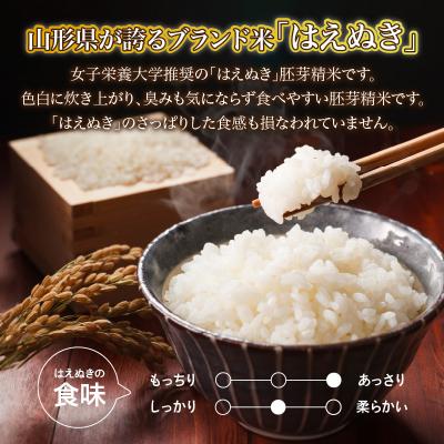 ふるさと納税 大江町 《2ヶ月定期便》山形県産 無洗米 令和7年産 はえぬき 胚芽精米 10kg×2ヶ月 036-T26_2