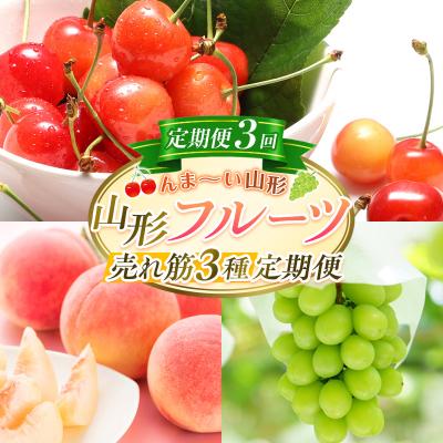 ふるさと納税 山形市 [定期便3回]☆んま〜い山形☆山形フルーツ売れ筋3種定期便 FY25-474