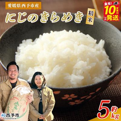 ふるさと納税 西予市 <令和7年産 西予市産 にじのきらめき 精米 約5kg宇都宮米穀お米 米
