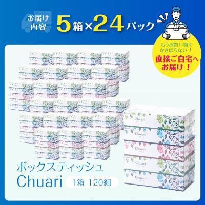 ふるさと納税 富士市 【配送2個口】ボックスティッシュChuari 120W 120箱 [sf002-551]_2