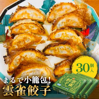 ふるさと納税 石巻市 餃子 まるで小籠包!雲雀餃子 30個(10個×3)ニンニク不使用 冷凍 手作り 焼餃子 防災減災