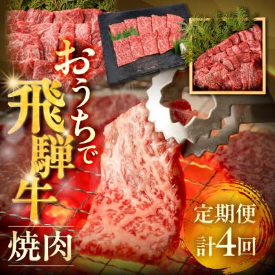 ふるさと納税 下呂市 [定期便 4回]下呂の飛騨牛焼肉 定期便 4ヵ月(萩原畜産直売店&amp;菊の井ミート)[tc15]