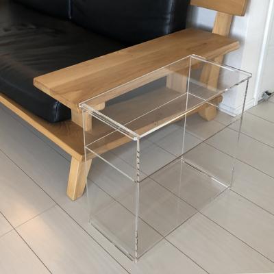 ふるさと納税 川崎市 棚付きアクリルサイドテーブル 1台