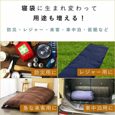 ふるさと納税 出雲市 洗える 寝袋 【打ち直し】 使っていない布団を再利用 羽毛布団 肌掛け シングル 羽毛布団→寝袋2枚_1