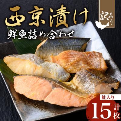 ふるさと納税 曽於市 [訳あり]鮮魚西京漬け<鮭入り>(5種×3枚/約900g)