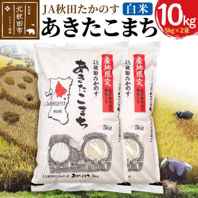 ふるさと納税 北秋田市 あきたこまち 白米10kg(5kg×2袋)10キロ お米 令和7年産 |jata-10601