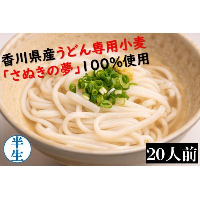 ふるさと納税 善通寺市 麺棒「さぬきの夢」小麦 讃岐うどん 半生 20食セット