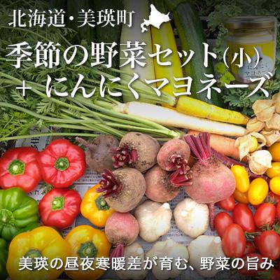 ふるさと納税 美瑛町 あらいふぁーむ 季節の野菜セット(小)&amp;にんにくマヨネーズ