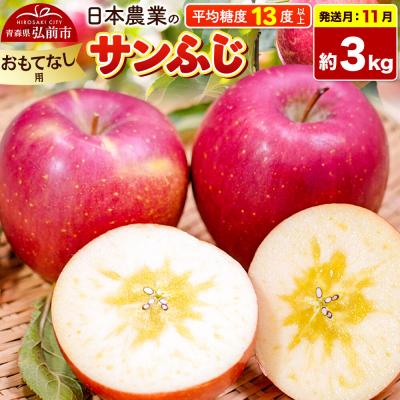 ふるさと納税 弘前市 りんご[26年11月発送]サンふじ[おもてなし用]約3kg|24_nng-120301bf