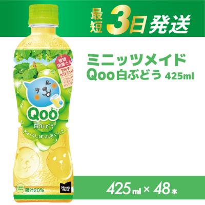 ふるさと納税 三原市 ミニッツメイド クー 白ぶどう PET 425ml 48本(2ケース) [014-104]