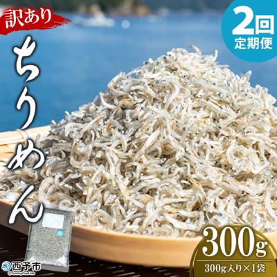 ふるさと納税 西予市 [定期便2ヶ月]<訳あり ちりめん300g>祇園丸 お徳用 えひめ 魚 しらす