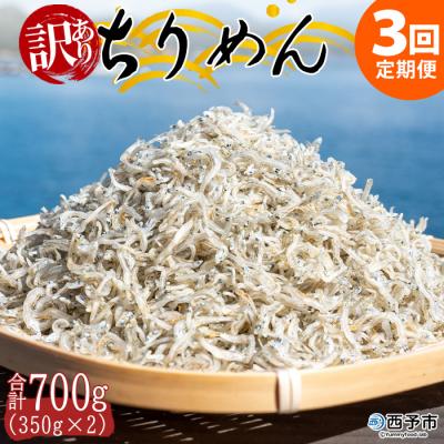 ふるさと納税 西予市 [定期便3ヶ月]<訳あり ちりめん700g>祇園丸 お徳用 えひめ 魚 しらす