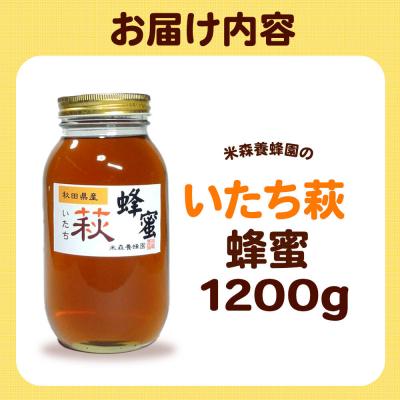 ふるさと納税 八峰町 はちみつ いたち萩蜂蜜 国産 1200g×1本 秋田県産100%|16_ynm-051201の画像