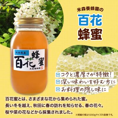 ふるさと納税 八峰町 はちみつ 百花蜂蜜 国産 2400g×1本 秋田県産100%|16_ynm-082401_2