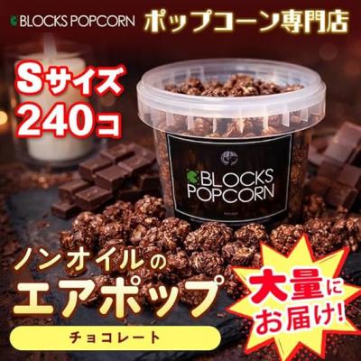 ふるさと納税 春日井市 ポップコーン専門店 大量にお届け ノンオイルのエアポップ Sサイズ 240個 味:チョコレート