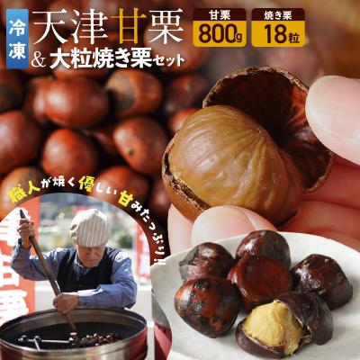 ふるさと納税 碧南市 〈予約受付〉【冷凍】天津甘栗800g&大粒の焼き栗