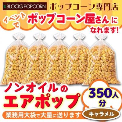 ふるさと納税 春日井市 ポップコーン専門店 イベントでポップコーン屋に! 350人分ノンオイルのエアポップ キャラメル味