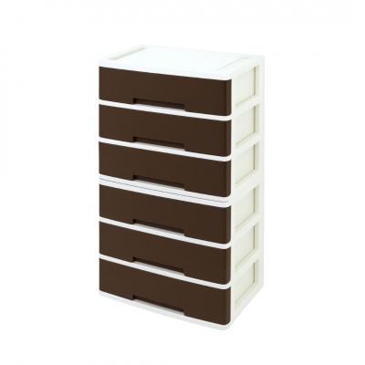 ふるさと納税 三条市 NEWLIFE ワイドチェスト 6段 (ワイド3段×2個) ショコラブラウン 