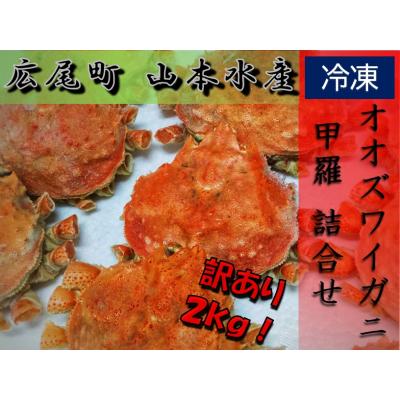 ふるさと納税 広尾町 [訳あり]オオズワイガニ甲羅 1kg×2袋[かに 冷凍 甲羅 カニみそ](K0014)