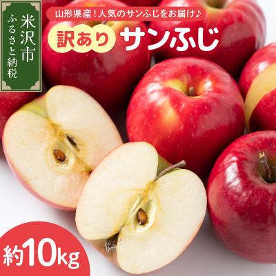 ふるさと納税 米沢市 [先行予約]令和8年産 訳ありりんご サンふじ 約10kg 2026年11月中旬〜12月上旬頃お届け