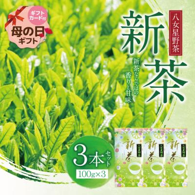 ふるさと納税 福智町 [母の日]新茶 八女星野茶 100g×3本