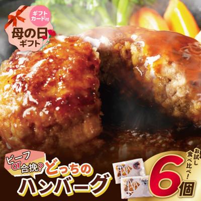ふるさと納税 福智町 [母の日]どっちのハンバーグ!?デミグラスソース6個セット