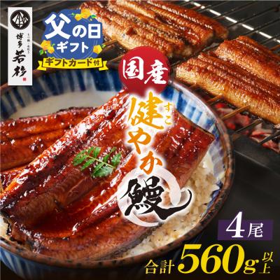 ふるさと納税 福智町 [父の日]健やか鰻 国産うなぎ蒲焼(無頭)4尾(計560g以上)