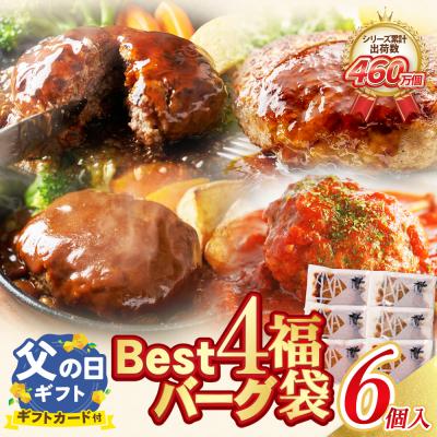 ふるさと納税 福智町 [父の日]Best4 ハンバーグ 6個セット