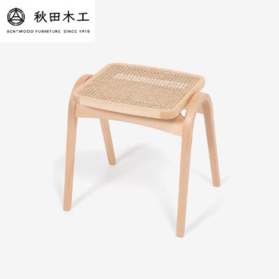 ふるさと納税 湯沢市 [秋田木工]スツール「No.202-R」 艶消しナチュラル塗装[I7401-1]