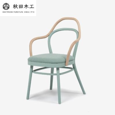 ふるさと納税 湯沢市 [秋田木工]ダイニングチェア「magekko」 ブルー塗装(青磁)[F7405-3]