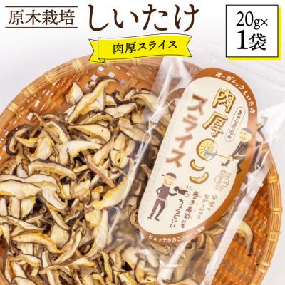 ふるさと納税 美郷町 しいたけ 原木 肉厚 スライス 干し 椎茸 20g HUTTE 宮崎県 美郷町 [31ao0022]