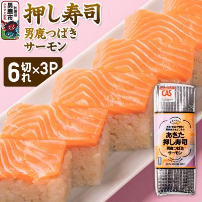 ふるさと納税 男鹿市 押し寿司 あきた押し寿司 男鹿つばきサーモン 冷凍 秋田 男鹿市|23_ogn-370301