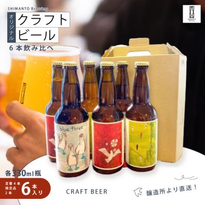 ふるさと納税 四万十市 醸造所直送!SHIMANTO Brewing オリジナルクラフトビール飲み比べセット(6本)