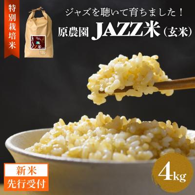 ふるさと納税 玖珠町 [令和8年産米先行受付]原農園 JAZZ米 玄米 4kg ひとめぼれ 米 お米