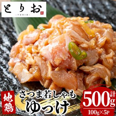 ふるさと納税 いちき串木野市 鹿児島県産! 地鶏 ゆっけ 500g(100g×5) 冷凍 小分け 国産 さつま若しゃも