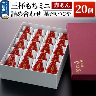 ふるさと納税 大仙市 三杯もちミニ(赤あん) 20個 詰め合わせ [菓子司つじや]|22_dkb-600101